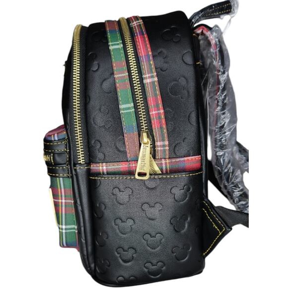 Exclusive Disney Parks Loungefly VIP Plaid Mini Backpack with Ear Holder Strap - Picture 7 of 12